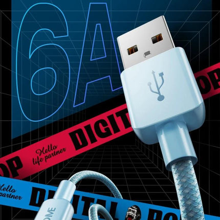WEKOME Cable for Everyday Device Charging and Connectivity - 1m nylon braided TPE cable 2.4A 480MB/S blue USB cable, durable tangle-free
