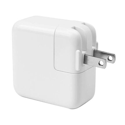 Power Adapter for Daily Charging and Travel Essentials – compact white 15-inch Pro notebook charger with foldable prongs and travel-ready design