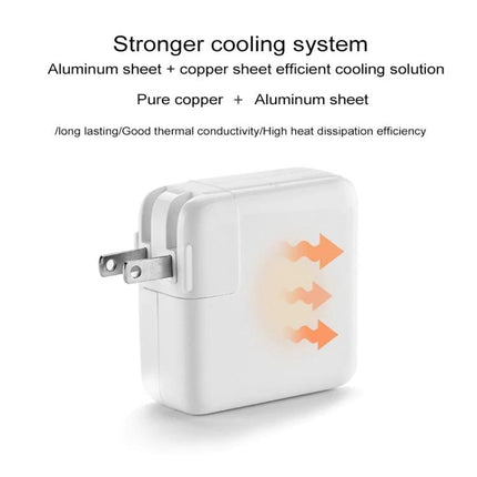 Power Adapter for Daily Charging and Travel Essentials compact 15-inch Pro notebook charger with foldable plug and cooling vents