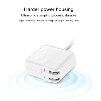 Power Adapter for Daily Charging and Travel Essentials compact white 15-inch Pro notebook charger with foldable prongs and durable housing