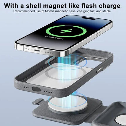 Momax UD30 Q.Mag Go 2-in-1 Foldable MagSafe Charger