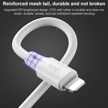Multi-Device Charging Cable for Daily Home and Travel Use showing reinforced mesh tail and durable Lightning connector
