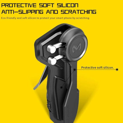 MeMo Six-Finger Controller for Everyday Tablet Gaming Sessions – black protective soft silicon anti-slip mobile gaming trigger