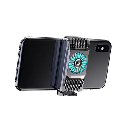 Compact Phone Cooling Bracket for Daily Use and Travel mounted on phone cooling during gaming and travel