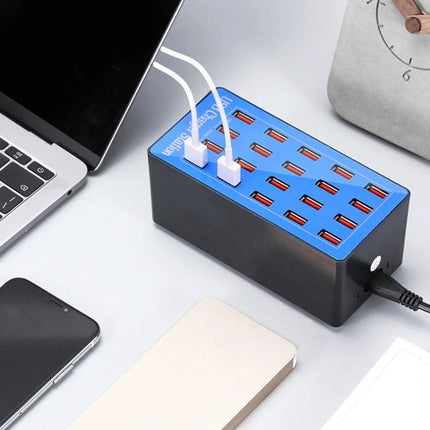 Multi-Device USB Charging Station for Everyday Home Essentials on desk charging multiple phones and tablet with tidy cables
