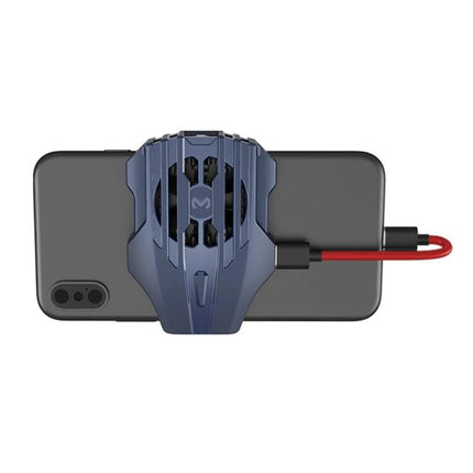 Handheld Cooling Accessory for Daily Phone Use attached to smartphone with USB power cable for gaming and long calls