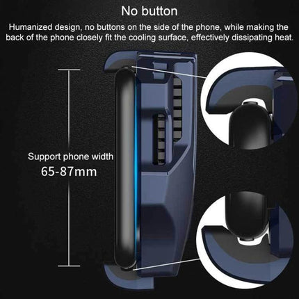 Handheld Cooling Accessory for Daily Phone Use - compact clip-on cooler fits phones 65-87mm, rapid cooling, no side buttons obstruction