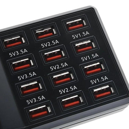 Keep Your Devices Charged at Home with USB Station on a desk charging multiple smartphones and earbuds, organized cable-free setup