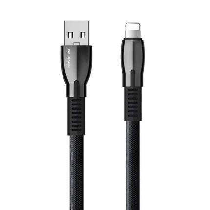 WK USB Cable for Daily Phone Charging and Data Syncing - black braided USB to Lightning cable for reliable daily charging and data syncing