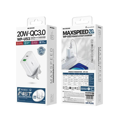 A Portable USB-C Charger for Your Everyday Device Needs compact 20W QC3.0 USB-C wall charger in retail packaging