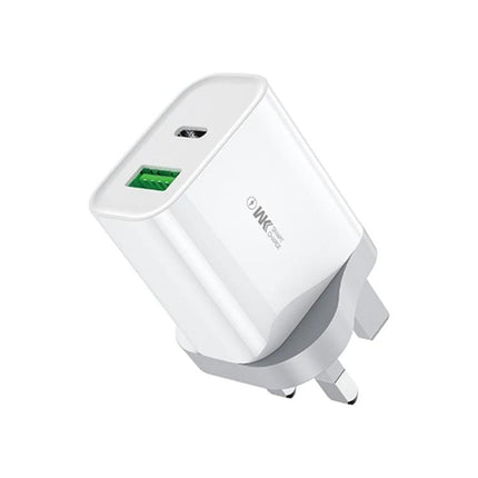 A Portable USB-C Charger for Your Everyday Device Needs - compact white USB-C wall charger with USB-A port for phone and tablet