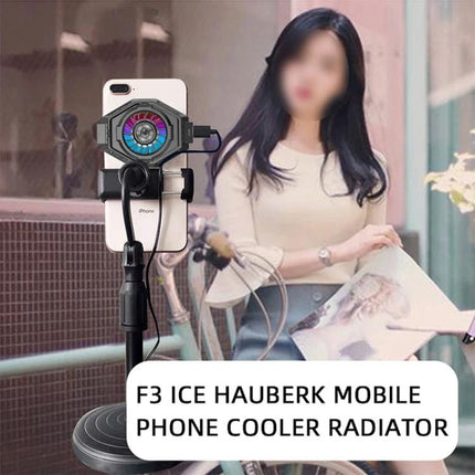 Essential Phone Cooler for Gaming and Streaming Sessions mounted on phone during live streaming to prevent overheating
