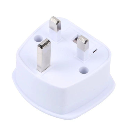 Compact UK Plug Adapter for EU and US Devices for Travel Use - white travel adapter converting UK plugs to EU/US sockets