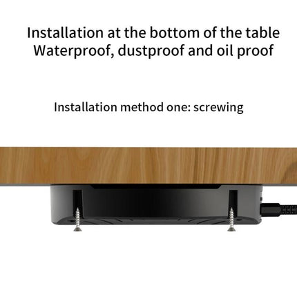 Under-Desk Charger for Daily Home and Office Workstations installed under table by screwing, waterproof and dustproof wireless magnetic charger