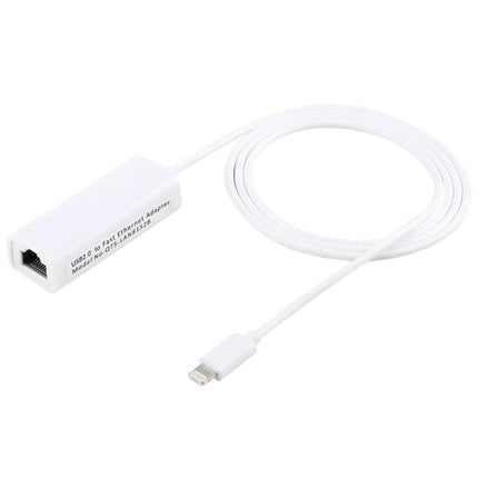Simple Adapter for iPhone Home Wired Internet Connections - white lightning to Ethernet plug-and-play adapter for stable home internet