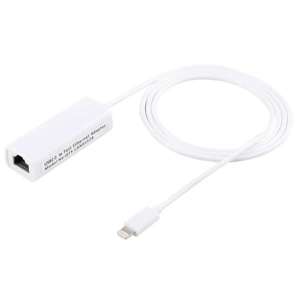 Simple Adapter for iPhone Home Wired Internet Connections - white Lightning to Ethernet plug-and-play adapter for stable home internet