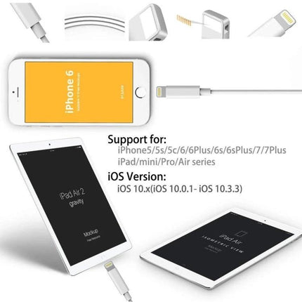 Simple Adapter for iPhone Home Wired Internet Connections - white Lightning to Ethernet adapter for iPhone and iPad, plug-and-play for stable home internet