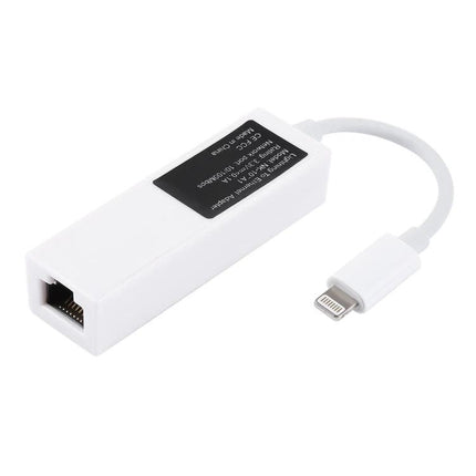 Compact Ethernet Adapter for iPhone and iPad Daily Use Connectivity — white lightning-to-Ethernet adapter for stable wired internet