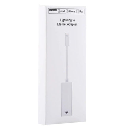 Compact Ethernet Adapter for iPhone and iPad Daily Use Connectivity - white Lightning to Ethernet adapter box for stable wired internet