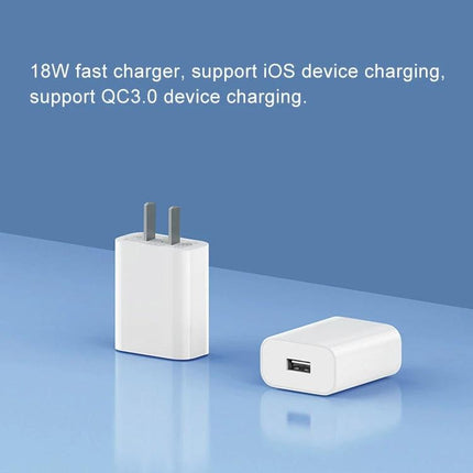 Xiaomi Wall Charger for Daily Use at Home and Travel - compact 18W USB fast charger for iOS and QC3.0 devices, portable for home and travel