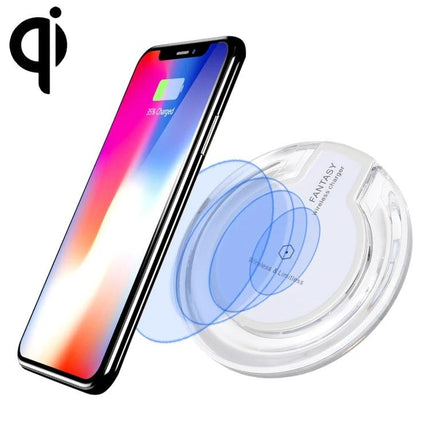 Fantasy Wireless Charger for Daily Home Phone Use on nightstand and desk, clearQi pad charging smartphone up to 1.5A
