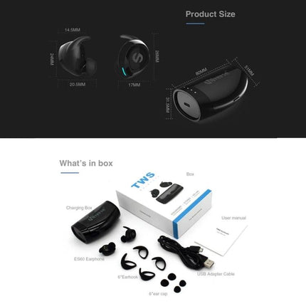 Wireless Bluetooth Earbuds With Compact Black Charging Case For Commuting sleek compact case earbuds accessories shown for commuting and workouts