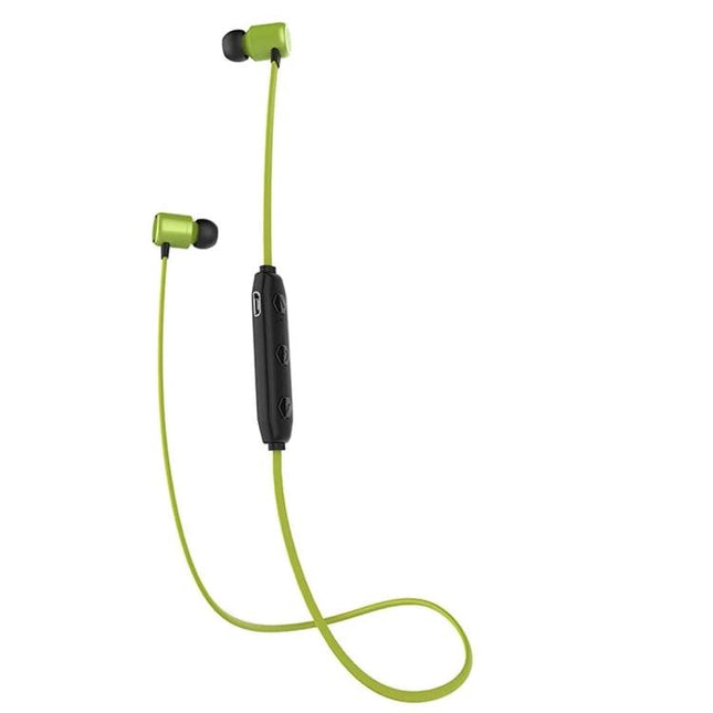 Neckband Earphones With Magnetic Buds For Commuting And Jogging - lime green wireless neckband with magnetic earbuds