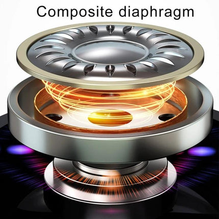 Neckband Earphones With Magnetic Buds For Commuting And Jogging showing composite diaphragm driver detail