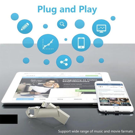 Keychain Flash Drive for Everyday Data Backup and Transfer - compact plug-and-play USB for iPhone, Android and PC file backup on the go