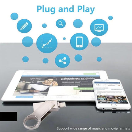 Flash Drive for Everyday iPhone and PC File Transfer - compact plug-and-play USB for backing up photos and moving documents between phone and PC