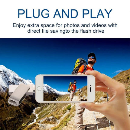 Versatile Flash Drive for Daily Data Backup and File Transfer - plug-and-play iPhone to PC Android photo video backup, 2-in-1 design