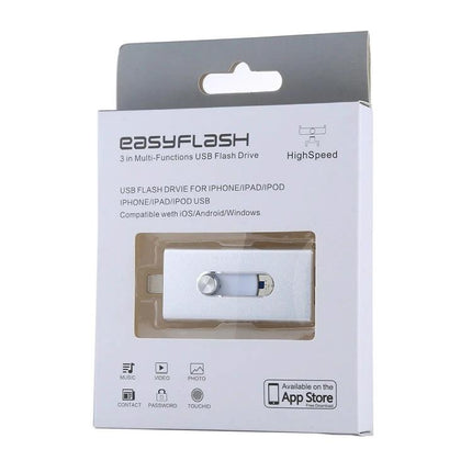 Compact Flash Drive for Everyday Phone and Computer Use - compact multi-device USB drive in retail packaging