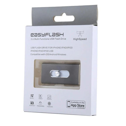 Versatile USB Flash Drive for Everyday Data Storage and Transfer - compact EasyFlash packaging showing multi-device USB flash drive