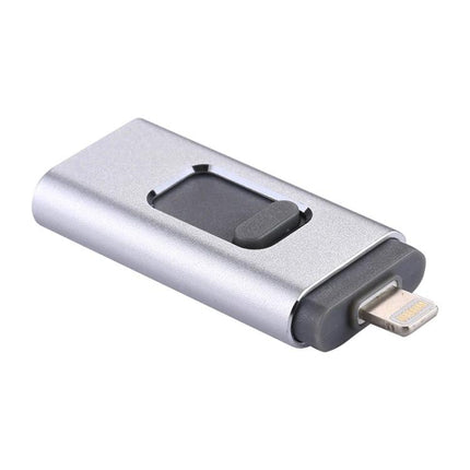 EasyFlash Flash Drive for Everyday Digital File Storage - silver dual‑connector USB stick for iPhone, Android and PC backups on the go