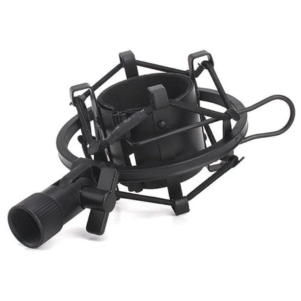 Shock Mount for Home Recording Sessions and Live Events - black elastic microphone shock mount for clear home and live audio