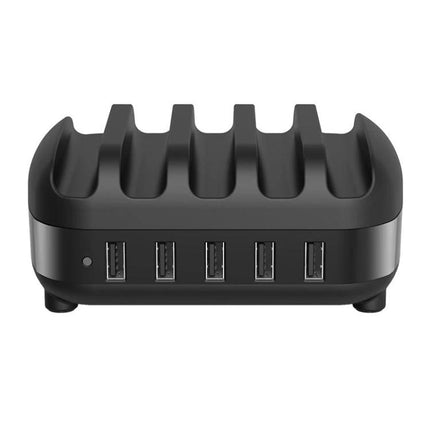 ORICO Charging Station for Daily Home Device Organization black USB hub with five charging slots and five front USB ports