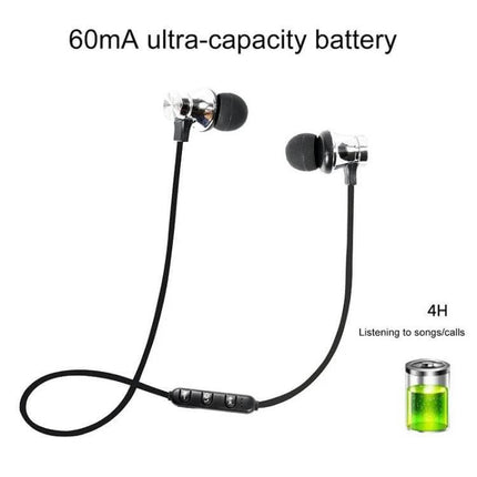 Magnetic Wireless In Ear Earphones For Commuting And Gym Use black magnetic snap earbuds with inline controls for 4h playback