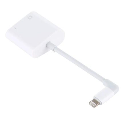 Essential Adapter for Daily Device Connectivity and Charging - white iOS to RJ45 Ethernet adapter with pass-through charging cable