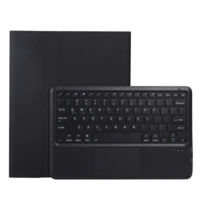Bluetooth Keyboard Case with Touchpad for iPad Air 13 and Pro 12.9 – slim black protective case with detachable Bluetooth keyboard and touchpad