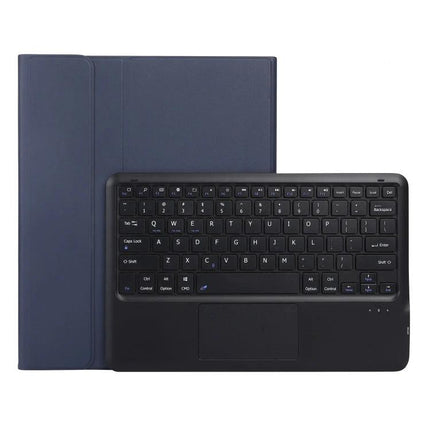 Bluetooth Keyboard Case with Touchpad for iPad Air 13 and Pro 12.9 - Slim Bluetooth keyboard case with touchpad in navy for tablet typing and travel