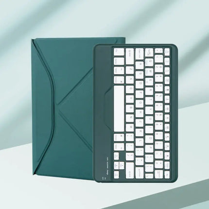 Leather Bluetooth Keyboard Case with Pen Slot for iPad 10.2