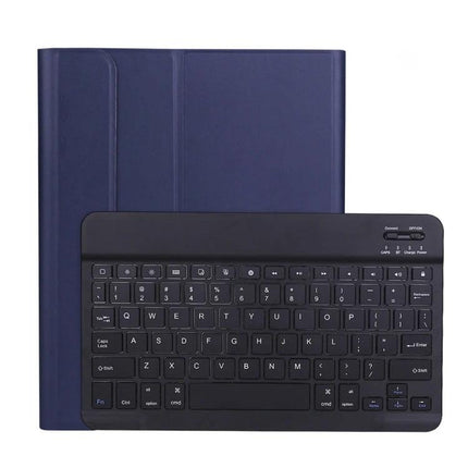 Alt Tag: Ultra-Thin Detachable Bluetooth Keyboard Case for iPad Pro 11 Inch shown in navy with detachable black Bluetooth keyboard