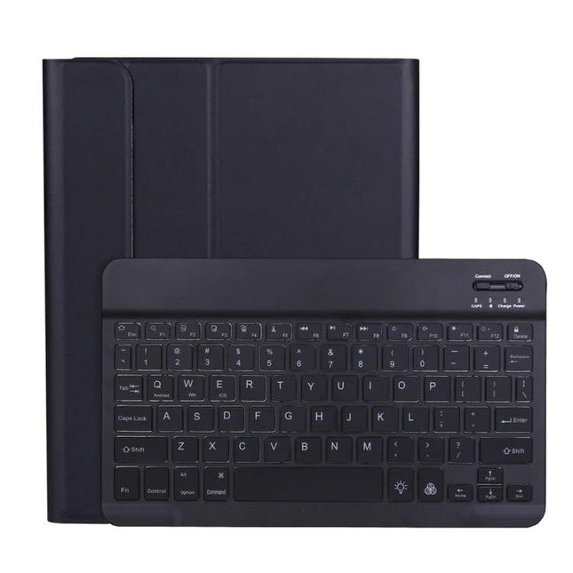 Ultra-Thin Detachable Bluetooth Keyboard Case for iPad Pro 11 Inch showing black slim folio case with wireless detachable keyboard