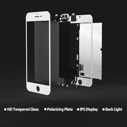 Essential screen replacement for everyday iPhone functionality and use - iPhone SE 2020 LCD assembly with tempered glass, IPS display, polarizing plate, and backlight