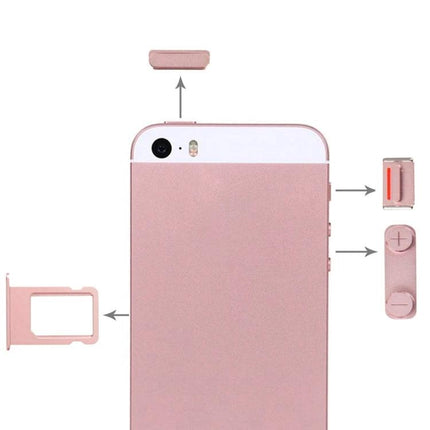 Practical Side Buttons and SIM Tray for iPhone Daily Maintenance - rose gold replacement side buttons and SIM tray for iPhone SE