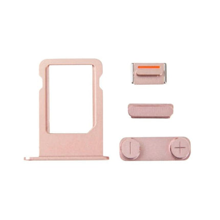 Practical Side Buttons and SIM Tray for iPhone Daily Maintenance replacement set in rose gold for iPhone SE models