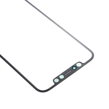 Replacement Glass for Everyday iPhone X Use and Maintenance - black outer glass lens with cutouts for sensors and earpiece