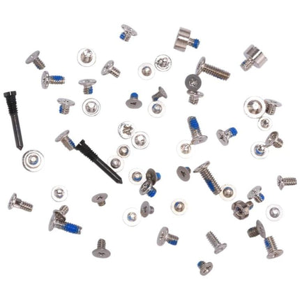 Set of Screws and Bolts for Everyday iPhone X Repairs - assortment of silver and black iPhone X charging port screws and small bolts