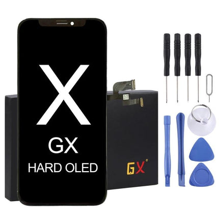 GX Replacement Screen for Daily iPhone X Repairs and Use - GX hard OLED replacement display with repair tools kit
