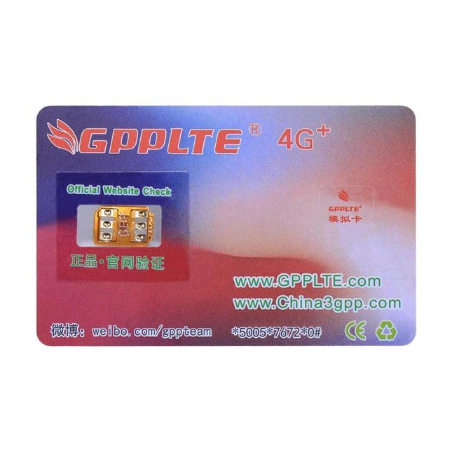 iPhone SIM Unlock Tool for Carrier Switching - GPPLTE 4G+ adapter card for iPhone X 8 7 6 5 travel carrier switching